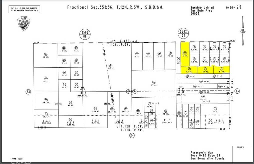 photo 1: Lockhart Ranch Parcel #0490-292-28 Road, Hinkley CA 92347