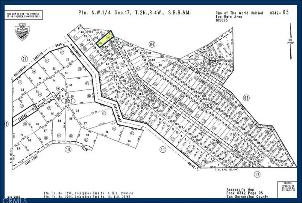 photo 1: 104 LOT Reservoir Road, Cedarpines Park CA 92322