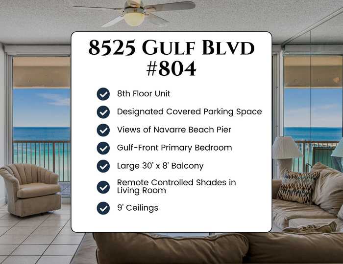 photo 2: 8525 Gulf Boulevard Unit 804, Navarre FL 32566