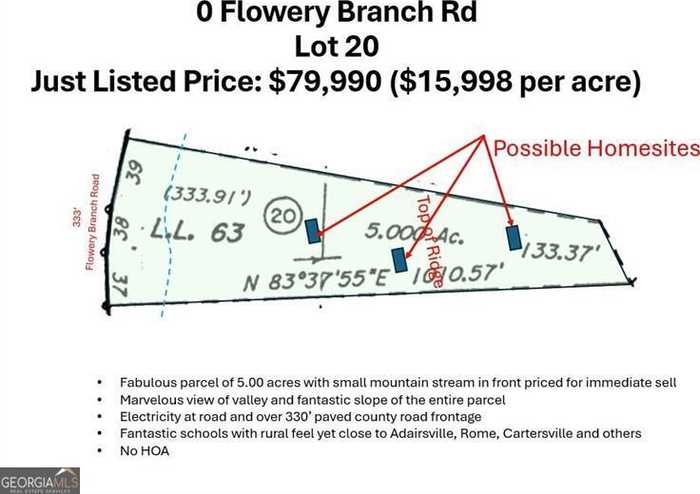 photo 6: Flowery Branch Lot 20, Kingston GA 30145