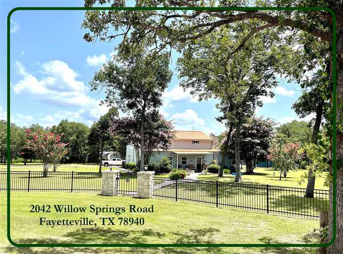 photo 1: 2042 Willow Springs Road, Fayetteville TX 78940