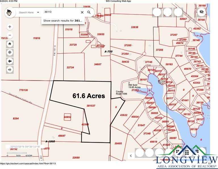 photo 2: TBD CR 1596 (61.6 Acres), Avinger TX 75630