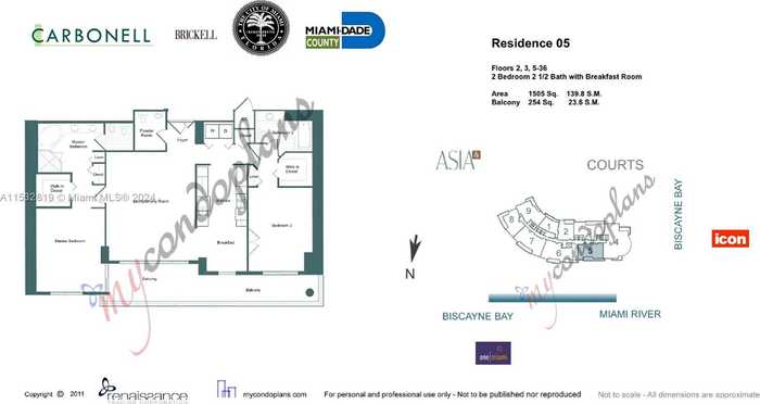 photo 38: 901 Brickell Key Blvd Unit 1505, Miami FL 33131