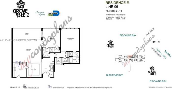 photo 32: 2 Grove Isle Dr Unit B1106, Miami FL 33133