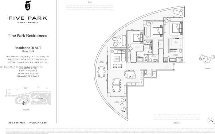 photo 14: 500 Alton Rd Unit 1201, Miami Beach FL 33139