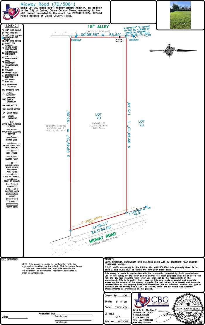 photo 1: 9337 Midway Road, Dallas TX 75220