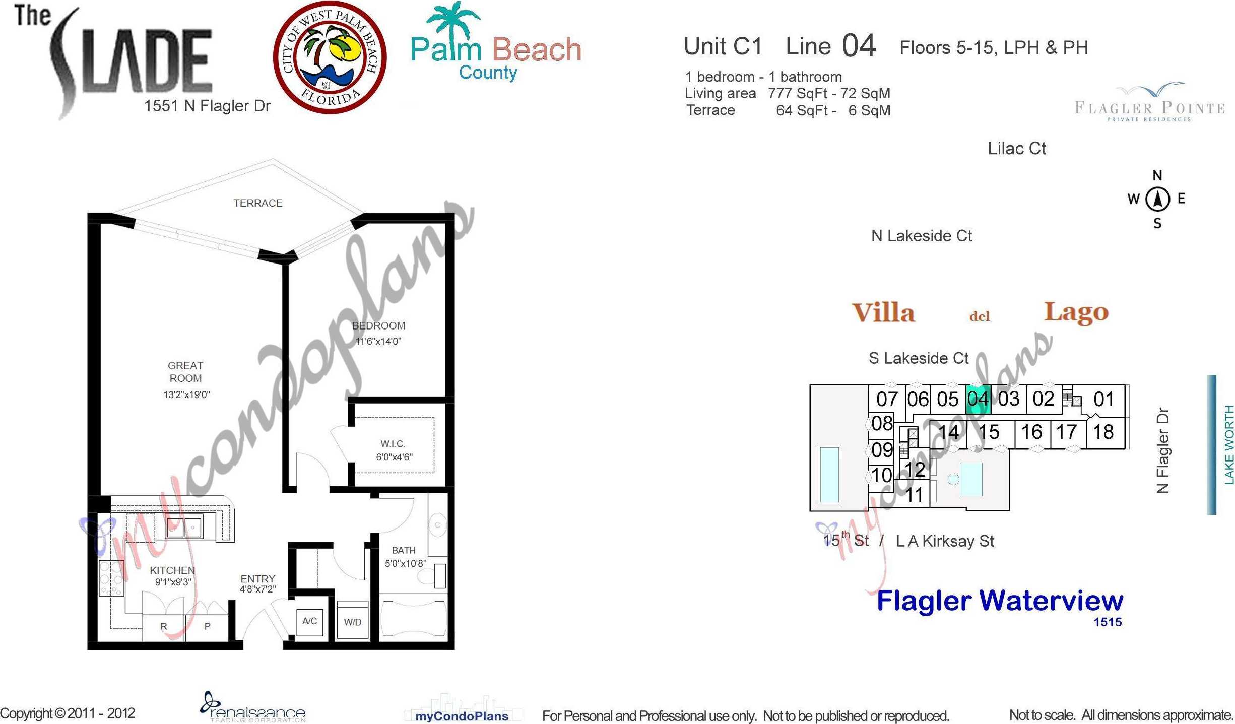 photo 2: 1551 Flagler Drive Unit 1504, West Palm Beach FL 33401