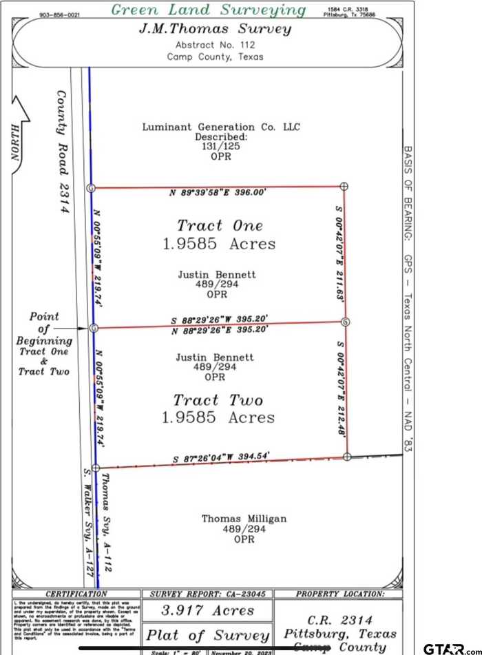 photo 2: Tract 1 & 2 CR 2314, Pittsburg TX 75686